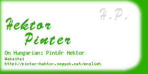 hektor pinter business card